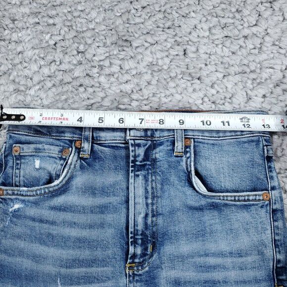 Agolde Ruby Super High Rise Premium Slim Straight Jeans Outsider Size 26 Blue - Picture 13 of 16